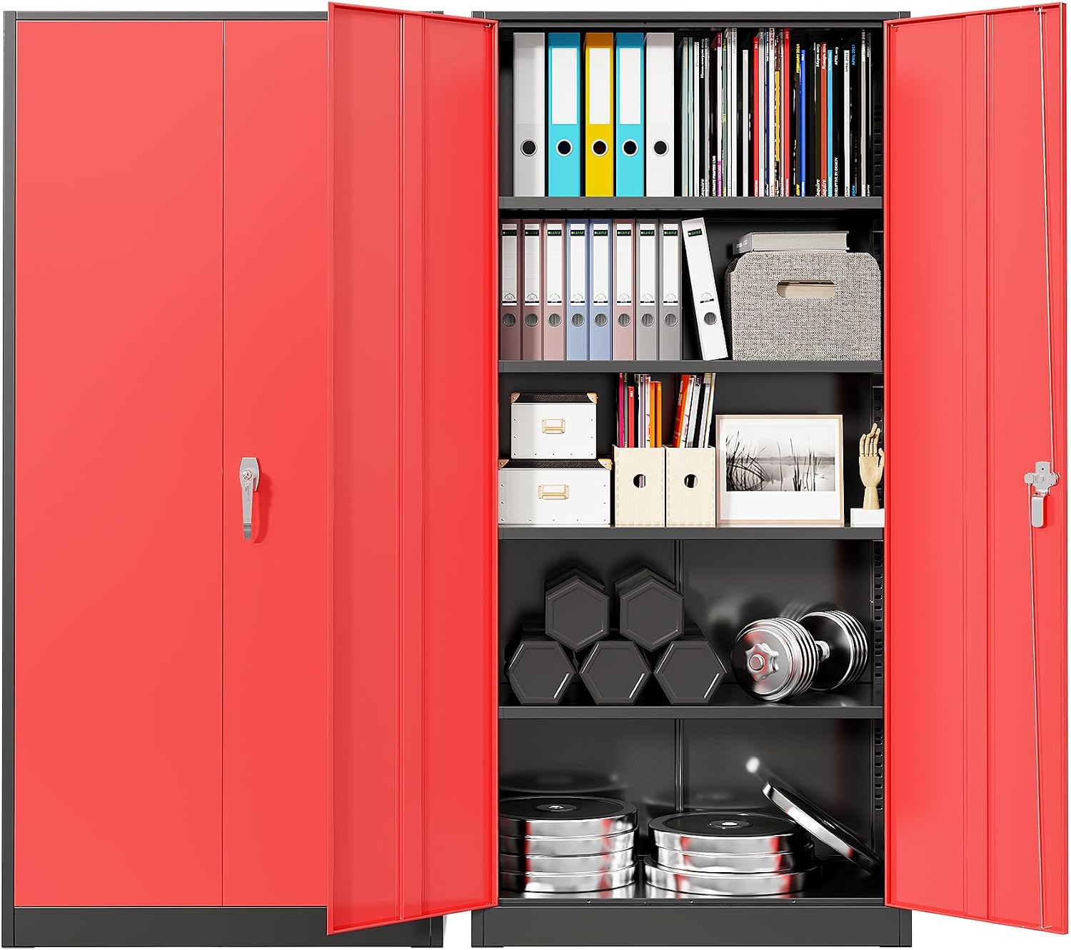 Home Office Organization - Heavy Duty Metal Garage Storage Cabinet,
