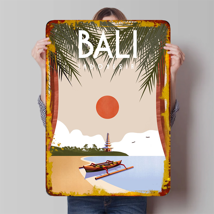 Home Office Bali - Bali Indonesia Scenery Metal Wall Art