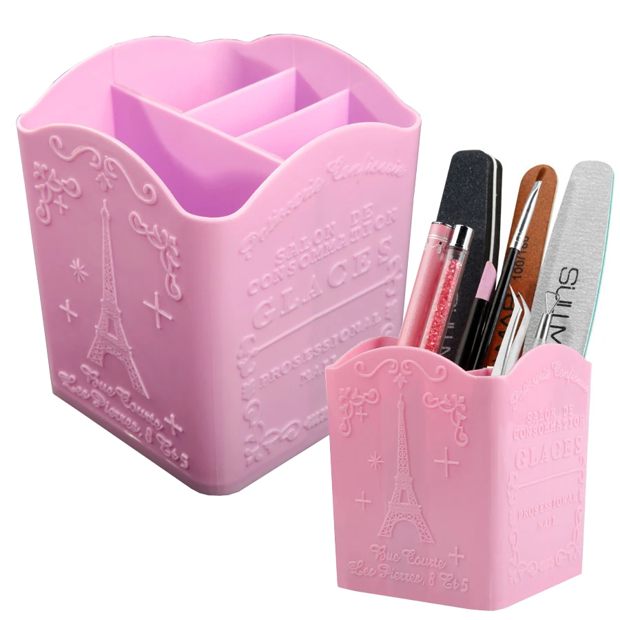 File Cabinet Drawer - 4-Compartment Nail Art Brush Holder, Storage