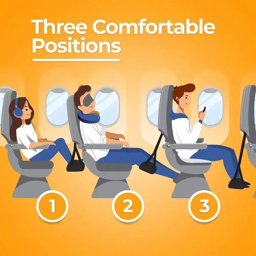 Home Or Office Use - Travel Rest Hanging Footstool with Adjustable