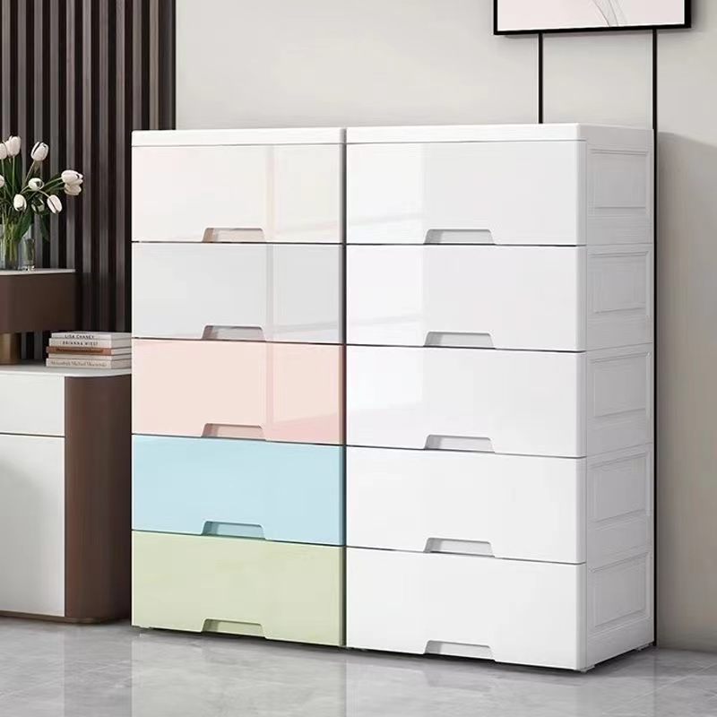 File Cabinet Drawer - Multi-Layer Drawer-Type Storage Cabinet with Wheels,