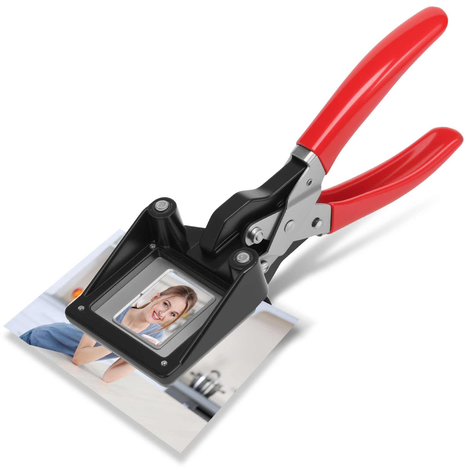 Home Office For Passport - Handheld Passport Photo Cutter 3x4cm/2.5x3.2cm Metal