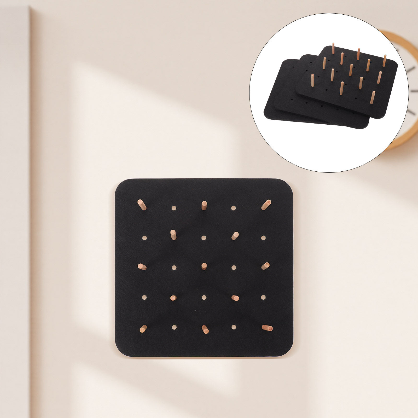 Home Office Organization - 3Pcs Black Felt Message Boards Wall