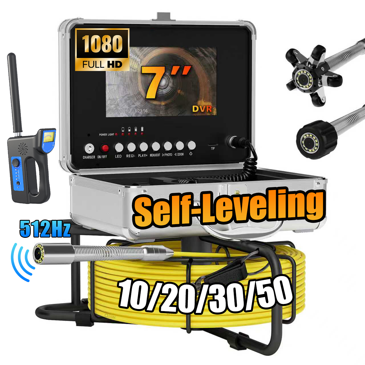 Home Office Zoom - Sewer Inspection Camera -512Hz Self-Leveling Sewer