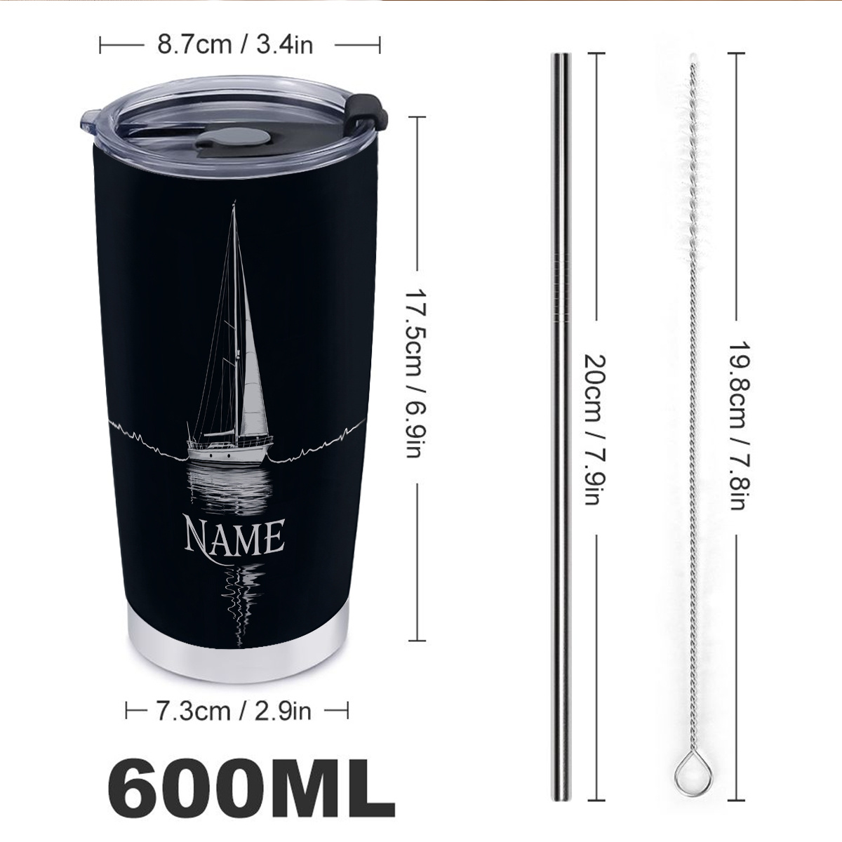 Home Or Office Use - Personalized 20Oz Stainless Steel Insulated Tumbler