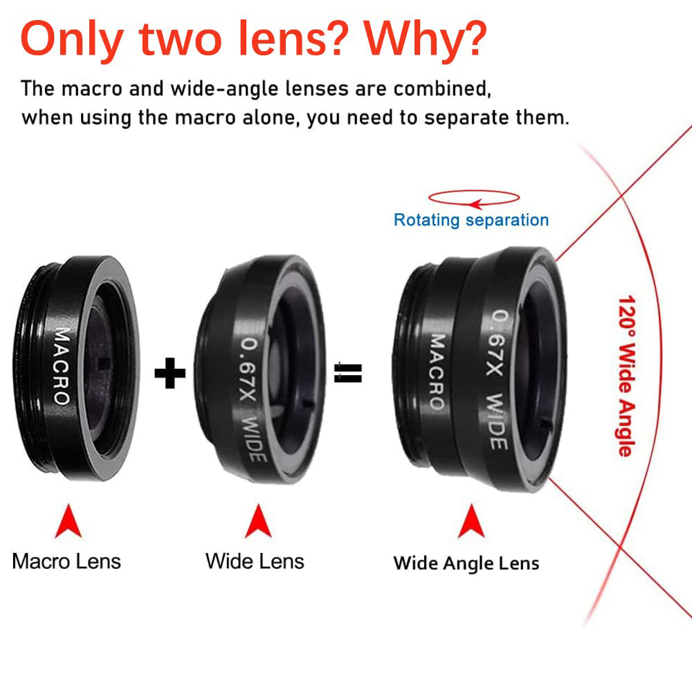 Universal 3 in 1 Fish Eye Lens - Home Office Zoom ulasan dan harga