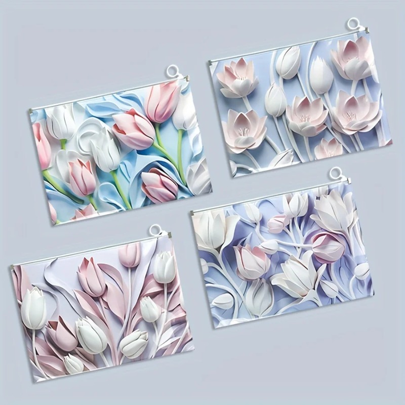 4Pcs A4 Large Capacity Expandi - Home Office Travel Document ulasan dan harga