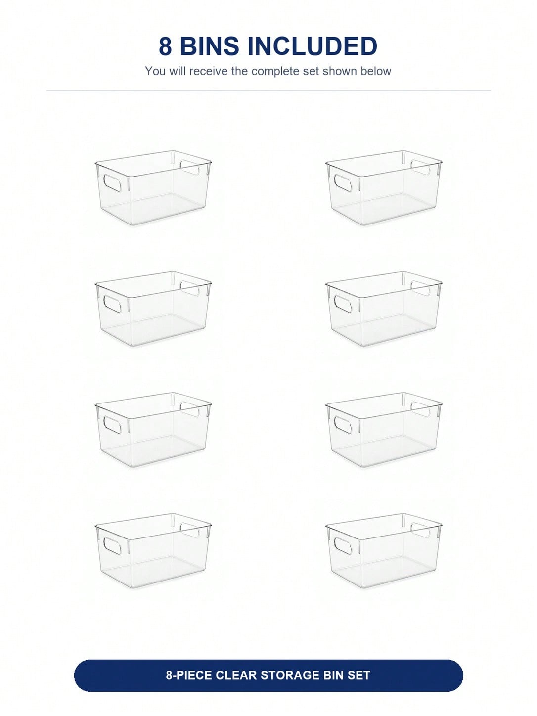 8-Pack Clear Storage Bins with - Home Office Organization ulasan dan harga