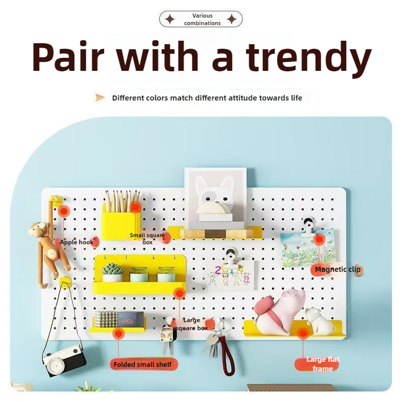 Hole Board DIY Metal Plate Liv - Home Office Kitchen ulasan dan harga