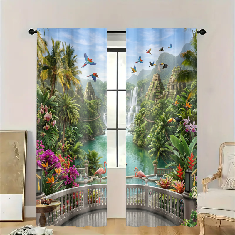 Vibrant Tropical Jungle Waterf - Home Office Bali ulasan dan harga