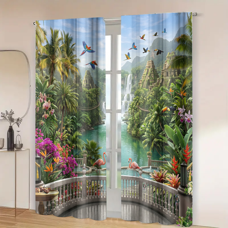 Vibrant Tropical Jungle Waterf - Home Office Bali ulasan dan harga