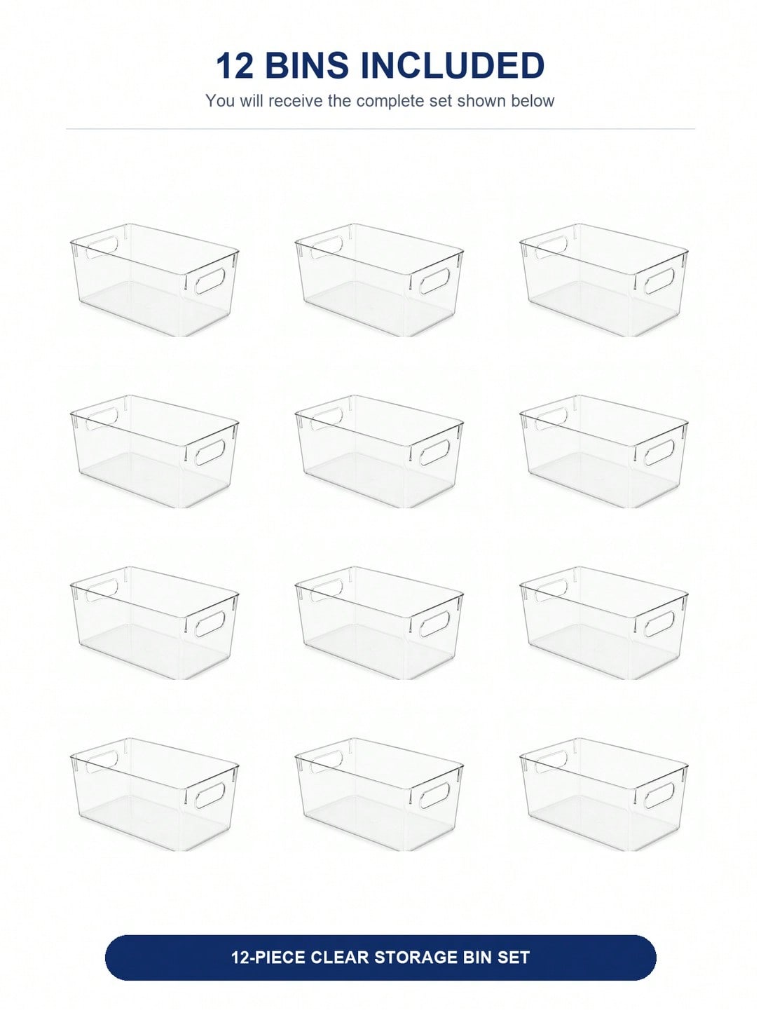 12-Pack Clear Storage Bins wit - Home Office Organization ulasan dan harga