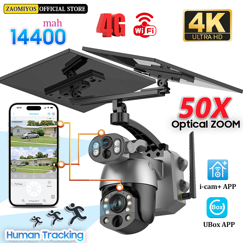 4K 50X ZOOM 10MP Solar Camera  - Home Office Zoom ulasan dan harga
