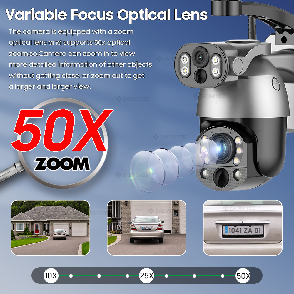 4K 50X ZOOM 10MP Solar Camera  - Home Office Zoom ulasan dan harga