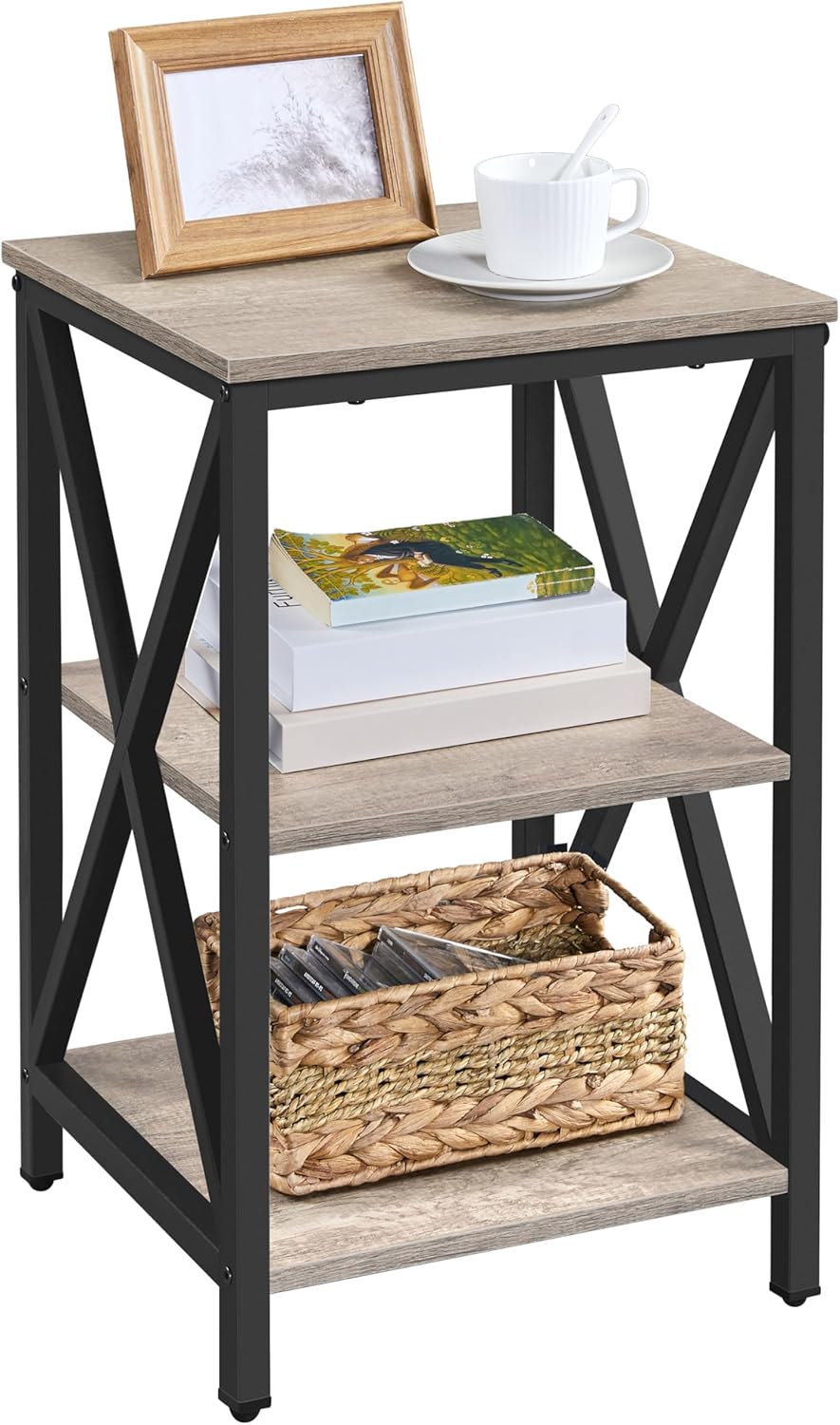 End Table Living Room, 3-Tier  - Home Office Industrial Design ulasan dan harga