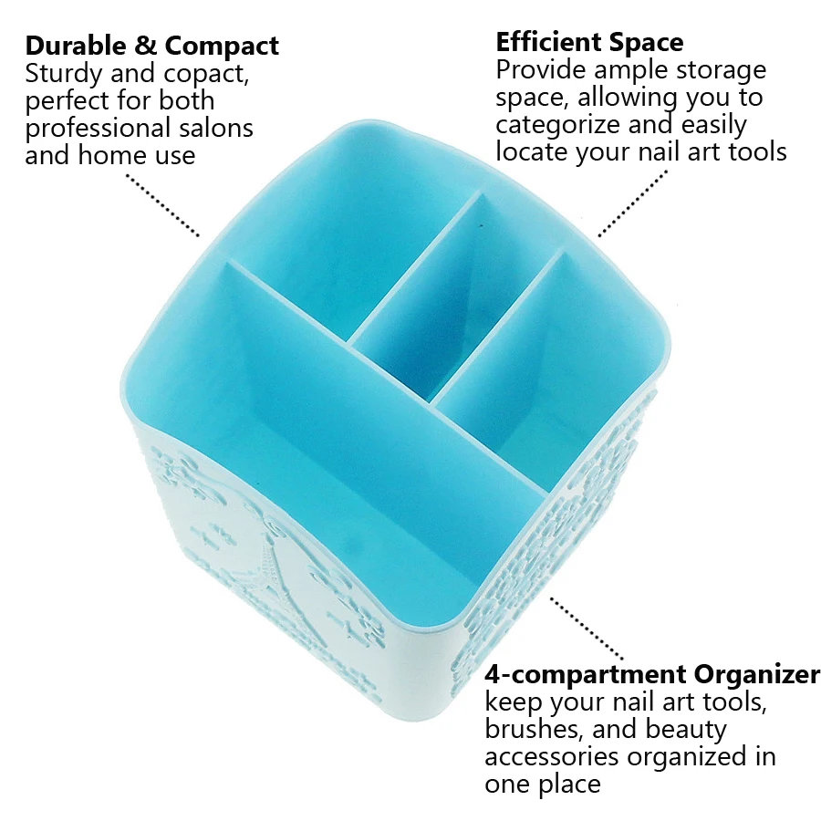 4-Compartment Nail Art Brush H - File Cabinet Drawer ulasan dan harga