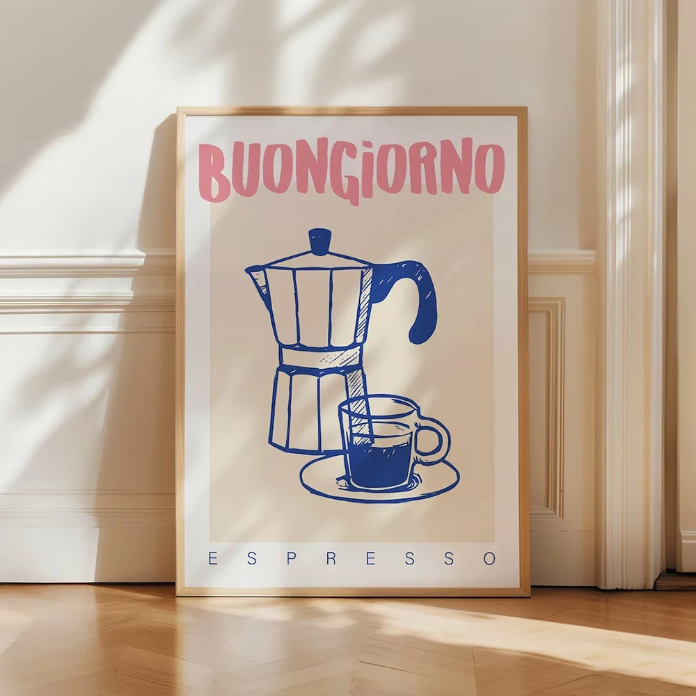 Modern Coffee Espresso Wall Ar - Home Office Kitchen ulasan dan harga