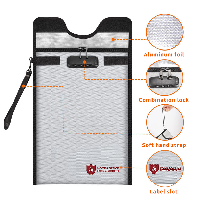 A4 Fireproof File Bag Waterpro - Home Office For Passport ulasan dan harga
