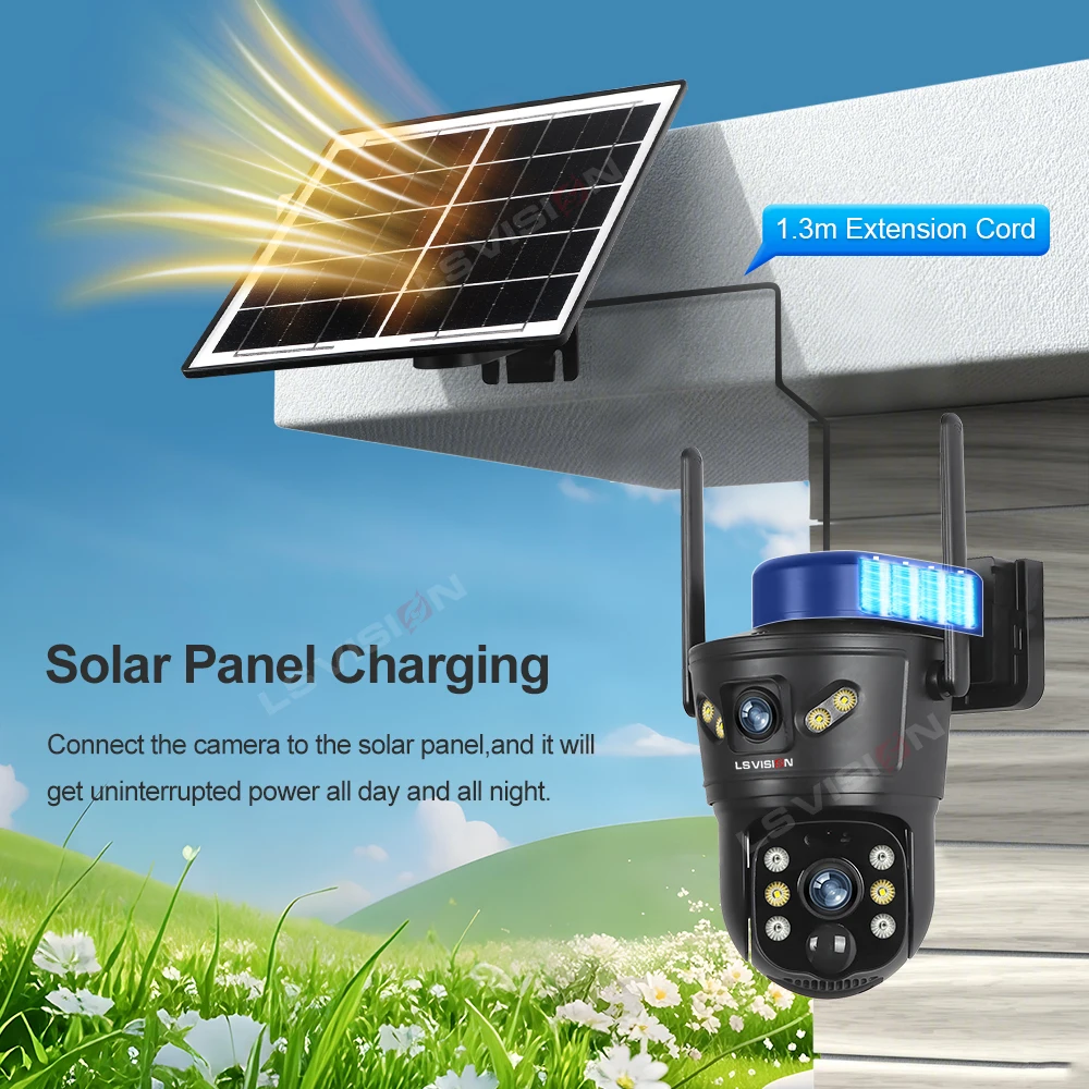 LS VISION 8MP 4G Solar Camera  - Home Office Zoom ulasan dan harga