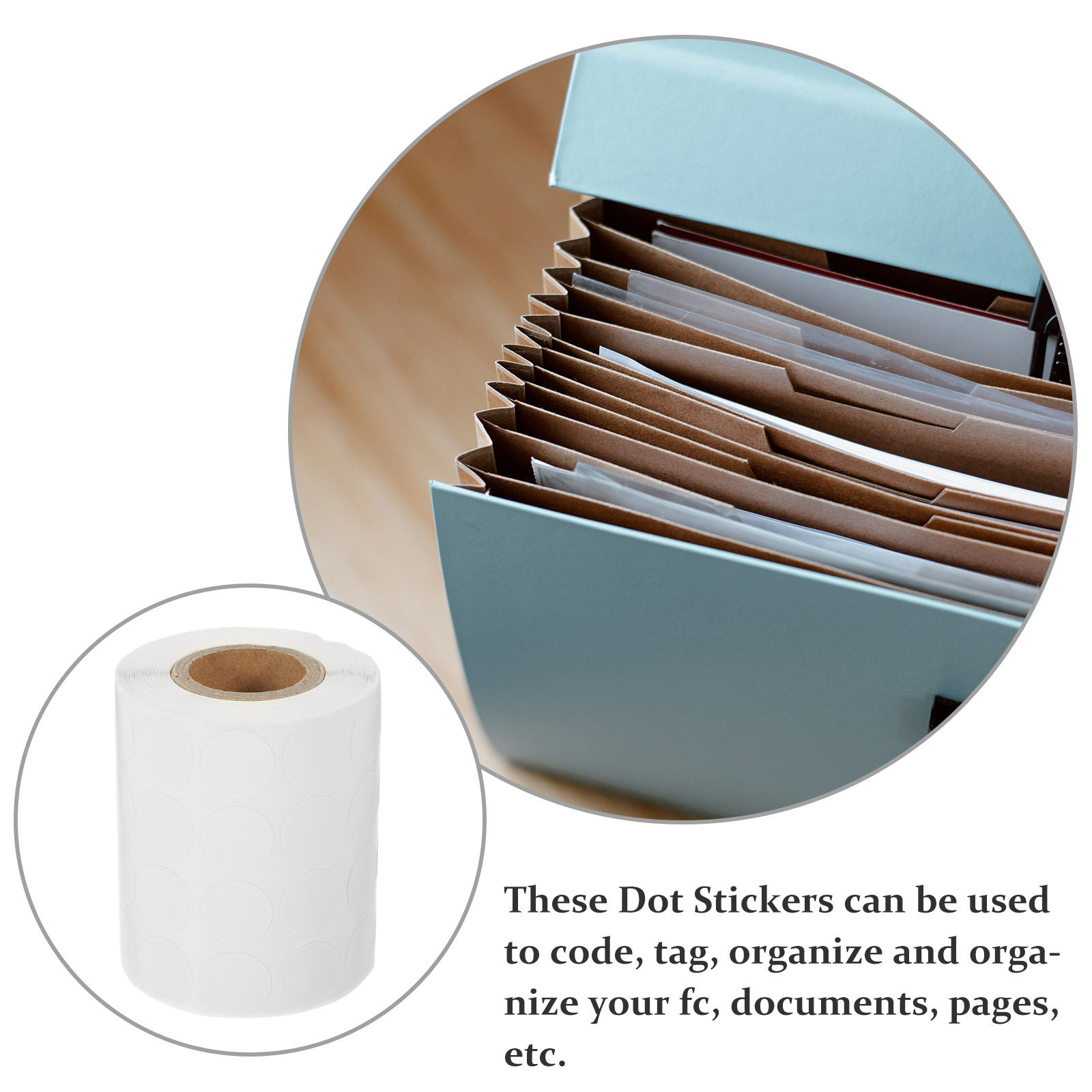 3000Pcs Blank Round Dot Sticke - Home Office Organization ulasan dan harga