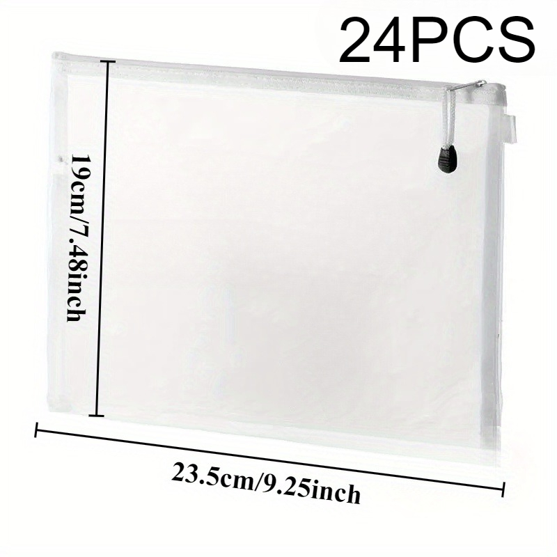 24pcs of Spacious Zippered Bre - Home Office Travel Document ulasan dan harga