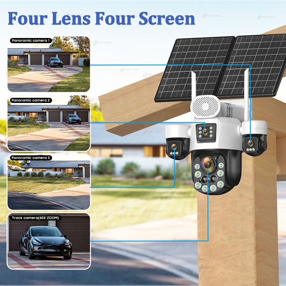 AOV Four Lens Outdoor Surveill - Home Office Zoom ulasan dan harga