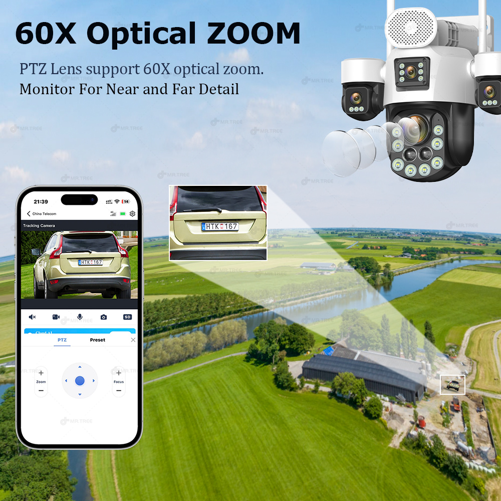 AOV Four Lens Outdoor Surveill - Home Office Zoom ulasan dan harga