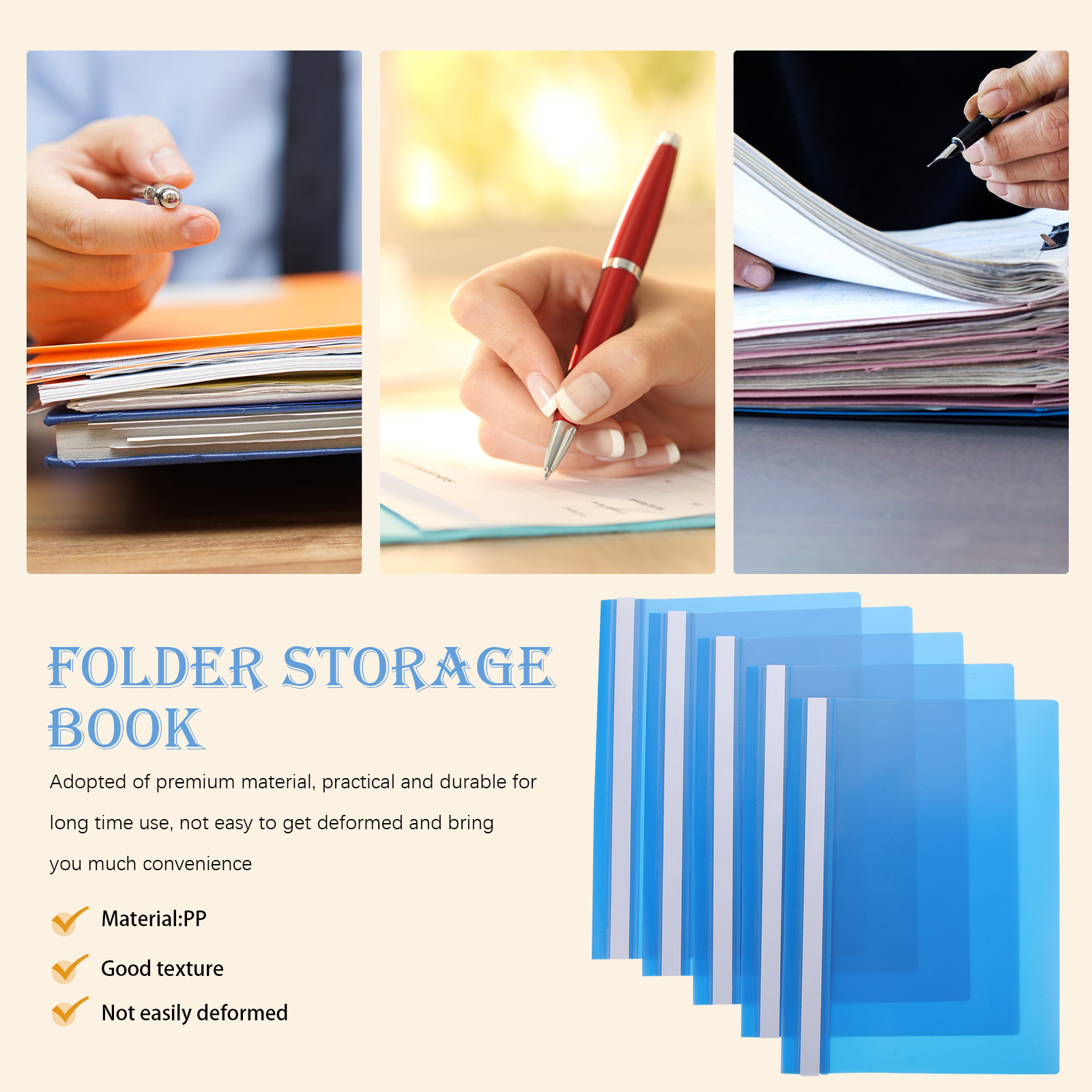 15Pcs A4 Document Folder PP Pl - Home Office Travel Document ulasan dan harga