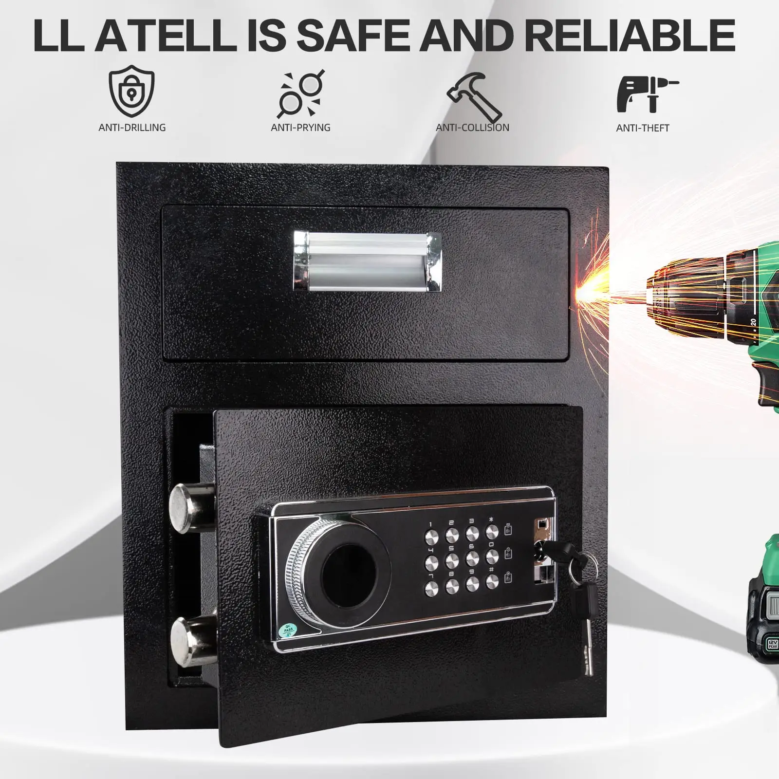 -Security Safe Box with Digita - Home Office For Passport ulasan dan harga