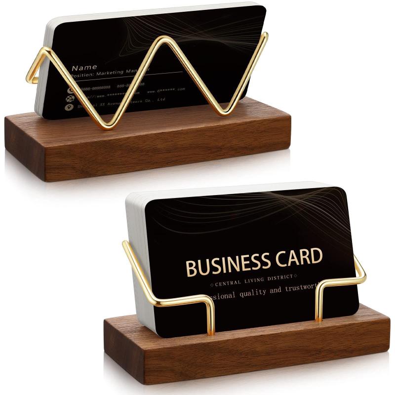 【A8】Wooden Business Card Holde - Home Or Office Use ulasan dan harga