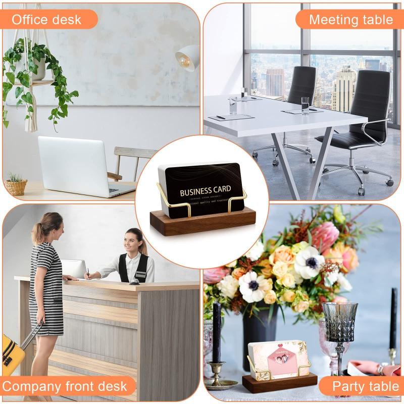 【A8】Wooden Business Card Holde - Home Or Office Use ulasan dan harga