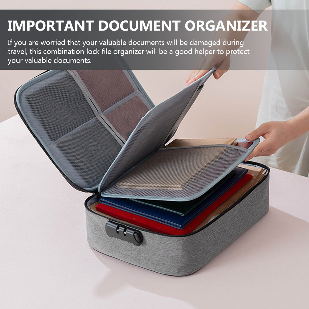Portable Document Lock Box wit - Home Office Travel Document ulasan dan harga