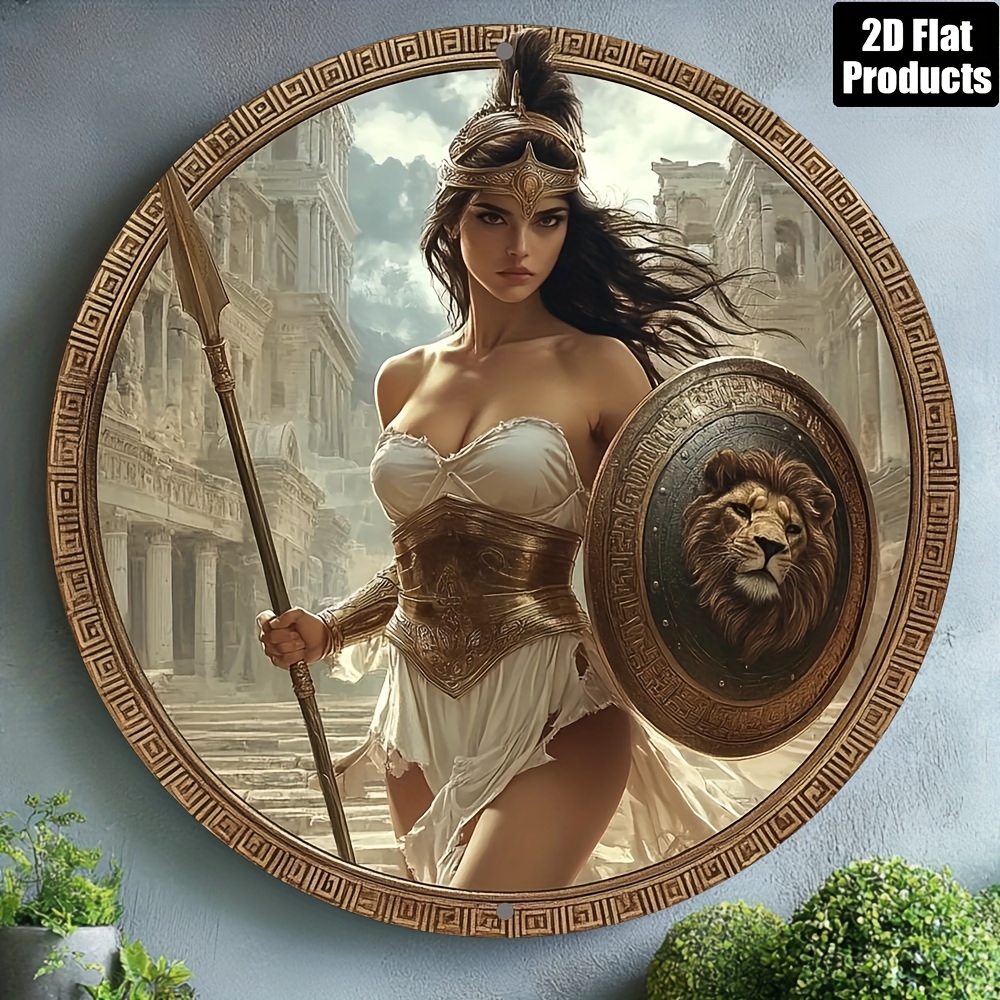 Vintage Greek Warrior Round Al - Home Office Kitchen ulasan dan harga