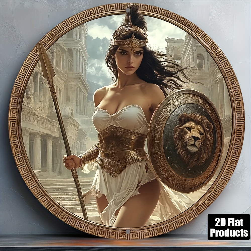 Vintage Greek Warrior Round Al - Home Office Kitchen ulasan dan harga