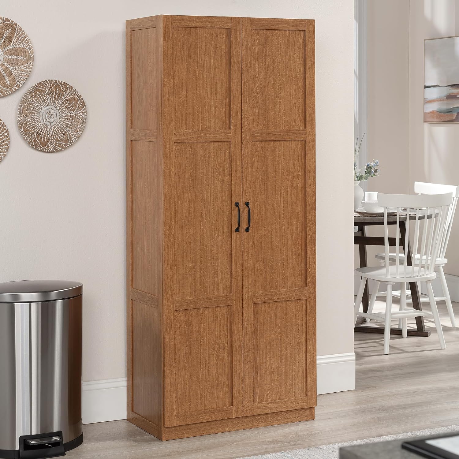 Tall Storage Cabinet, Freestan - Home Office Kitchen ulasan dan harga