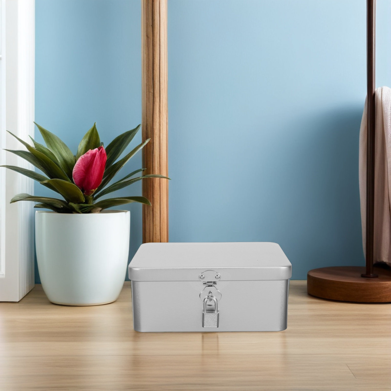 Tinplate Box Small Metal Stora - Home Office Industrial Design ulasan dan harga