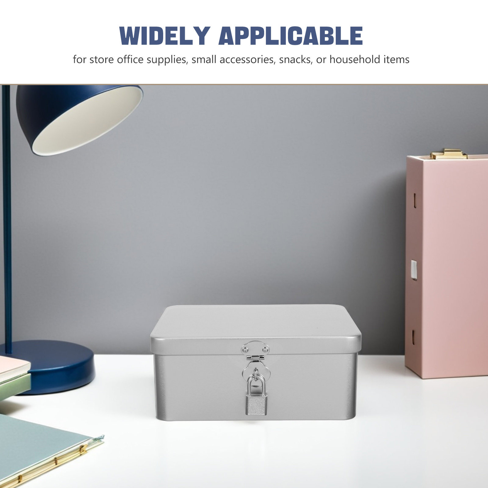 Tinplate Box Small Metal Stora - Home Office Industrial Design ulasan dan harga