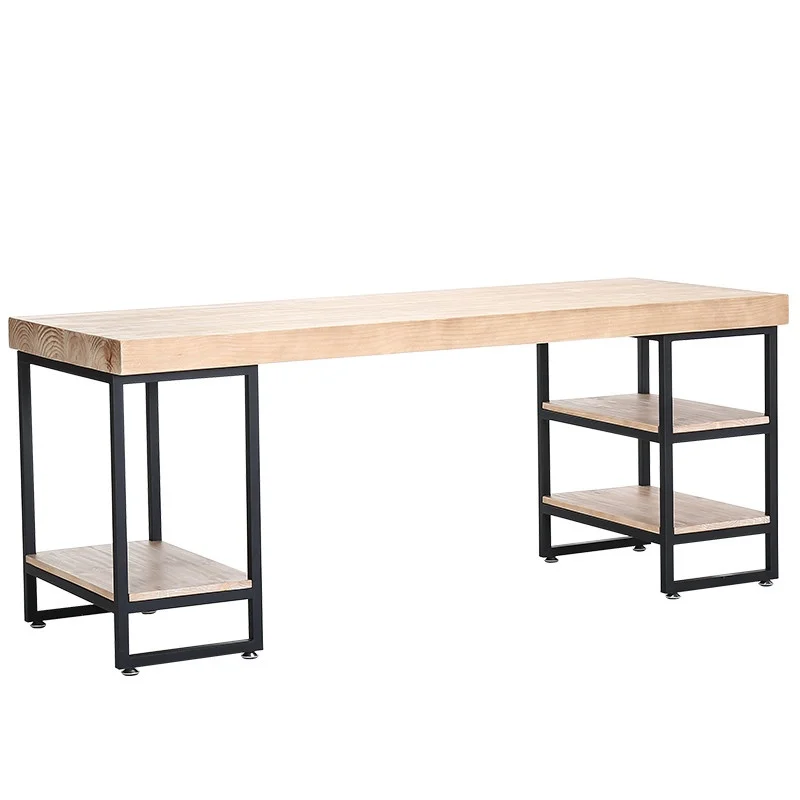 -Wood Single Seat Computer Des - Home Office Industrial Design ulasan dan harga