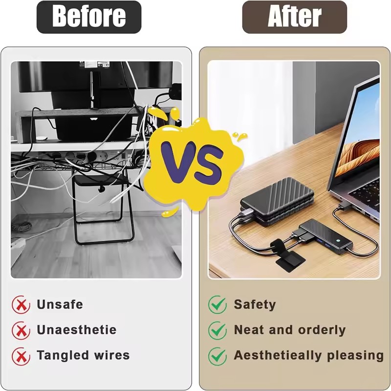 Adhesive Under Desk Cable Ties - Home Office Organization ulasan dan harga