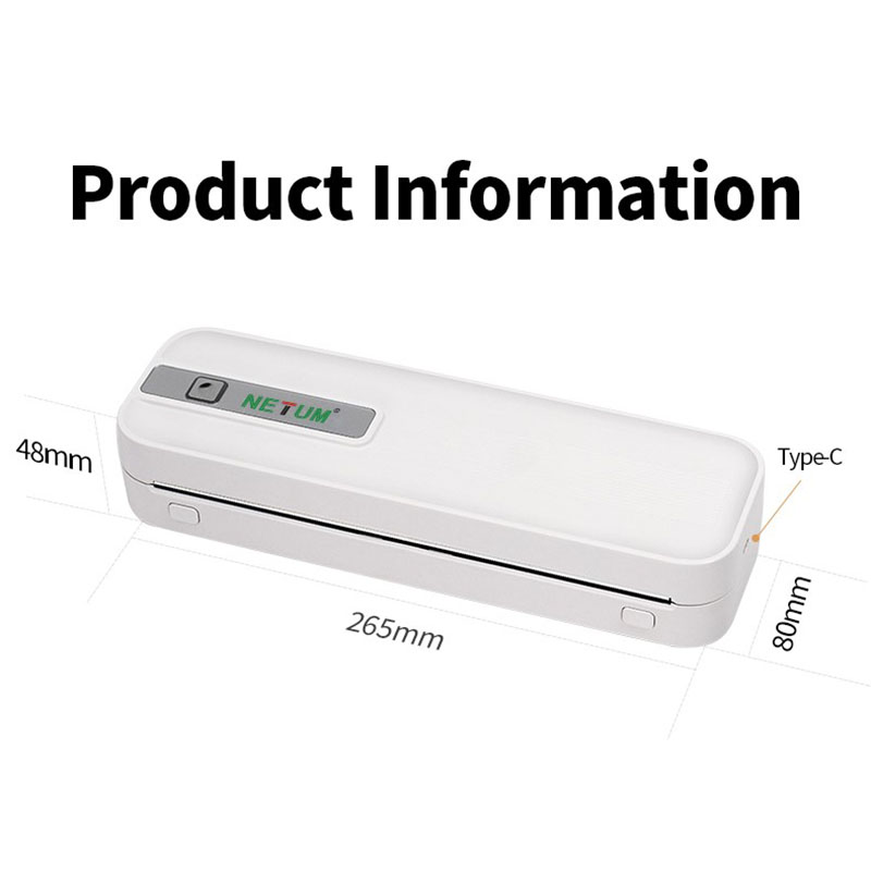 Portable A4 Thermal Printer In - Home Office Travel Document ulasan dan harga