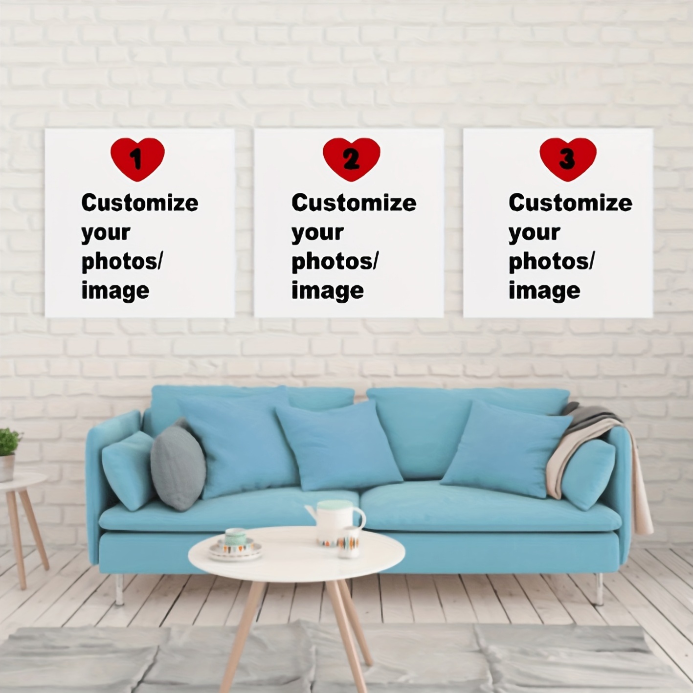 3pcs/set Custom Square Canvas  - Home Office Photos ulasan dan harga