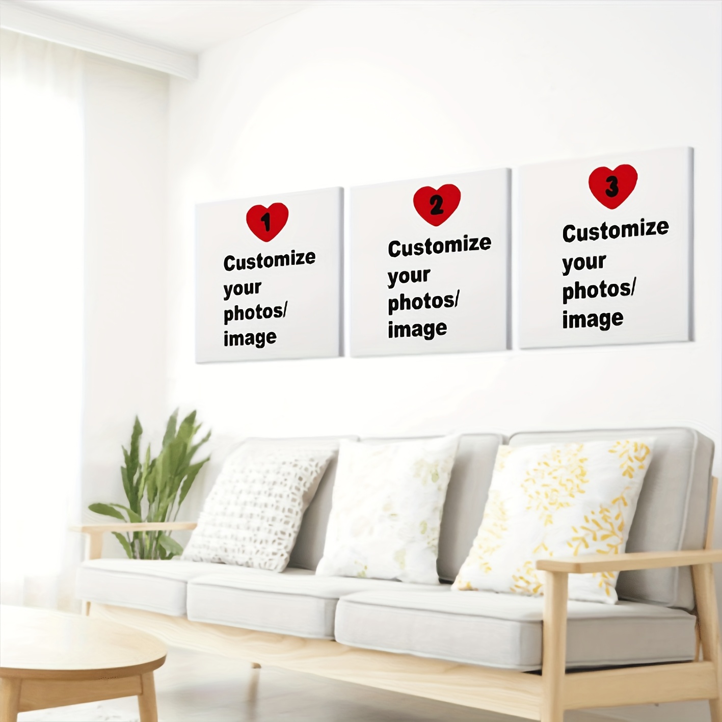 3pcs/set Custom Square Canvas  - Home Office Photos ulasan dan harga