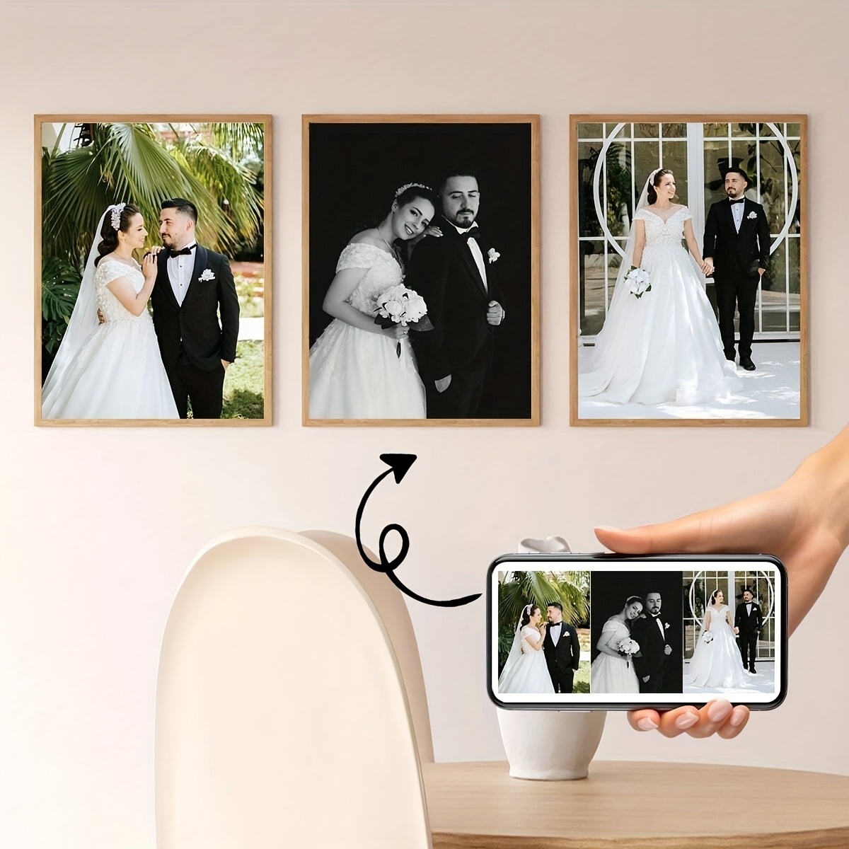 3pcs/set Custom Square Canvas  - Home Office Photos ulasan dan harga