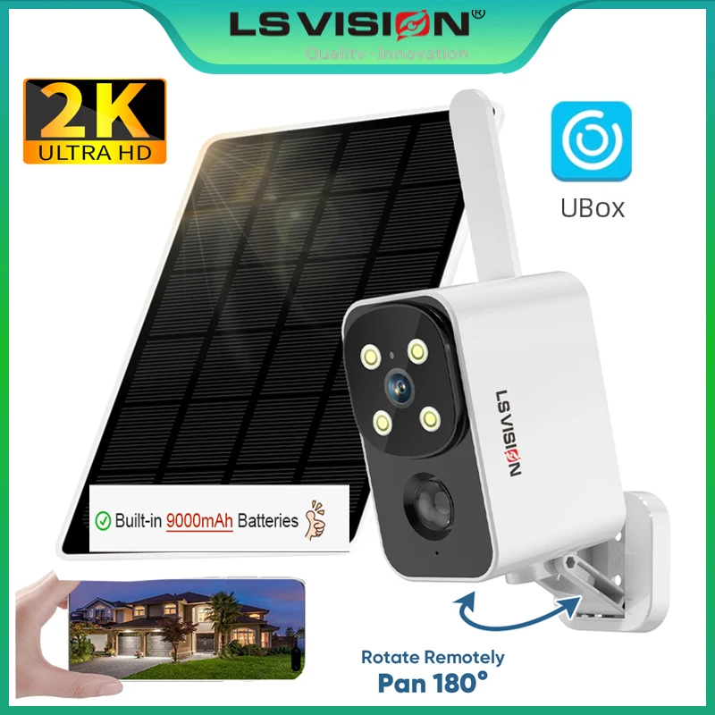 LS VISION Outdoor Solar Camera - Home Office Zoom ulasan dan harga