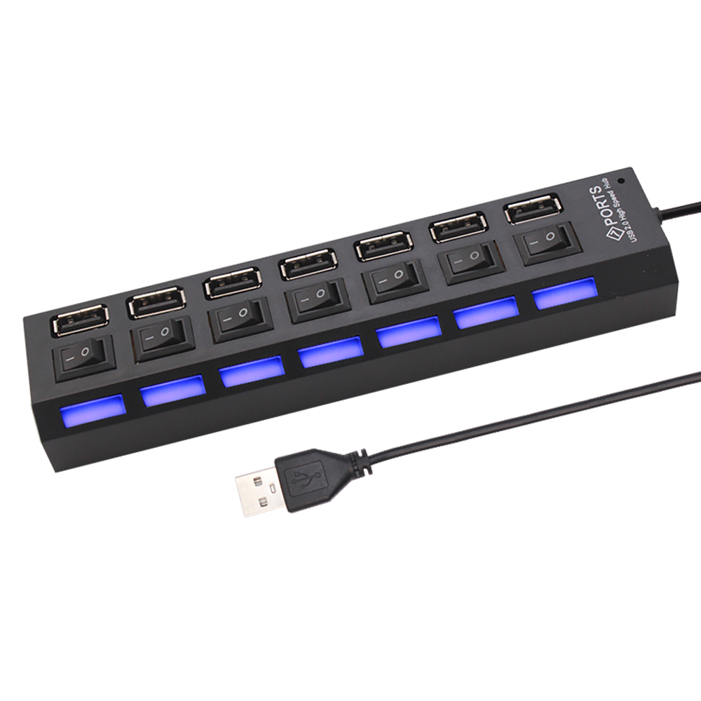 7 Port USB 2.0 Hub Splitter Fo - Home Or Office Use ulasan dan harga