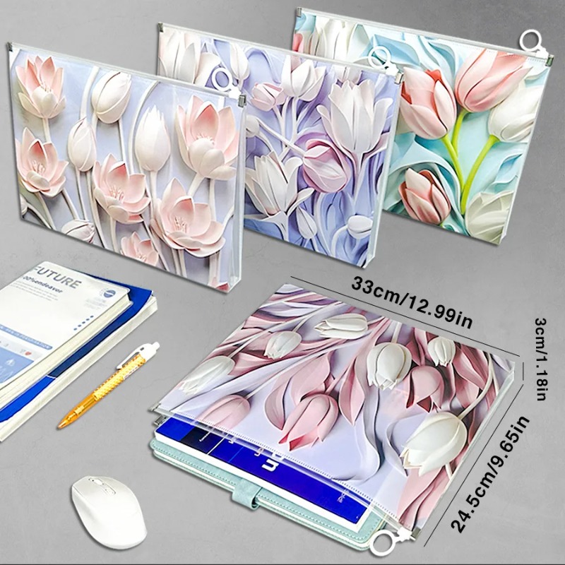 4Pcs A4 Large Capacity Expandi - Home Office Travel Document ulasan dan harga