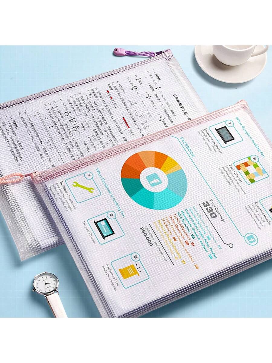Macaron Colored Waterproof A4  - Home Office Travel Document ulasan dan harga