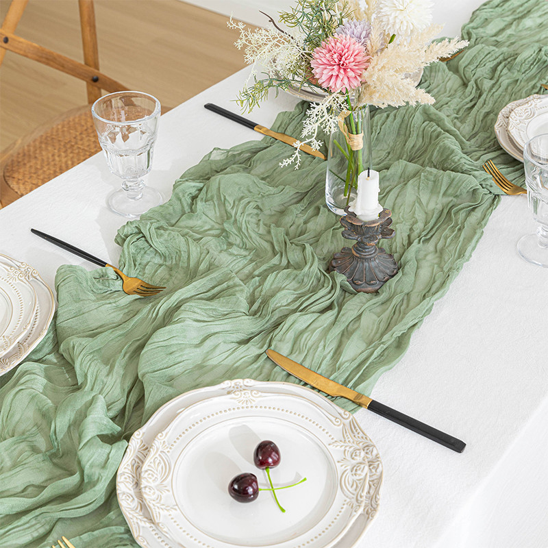Bali gauze crinkled table runn - Home Office Bali ulasan dan harga