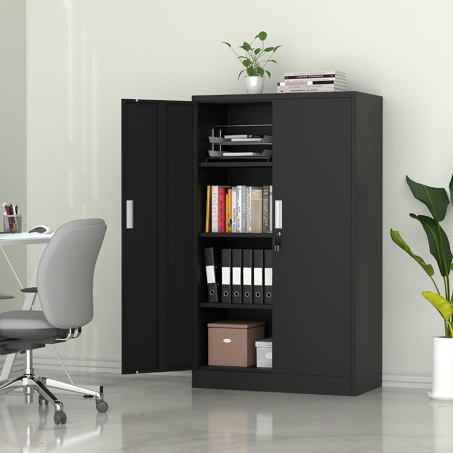 53.5 Inch Tall Metal Lockable  - Home Office Kitchen ulasan dan harga